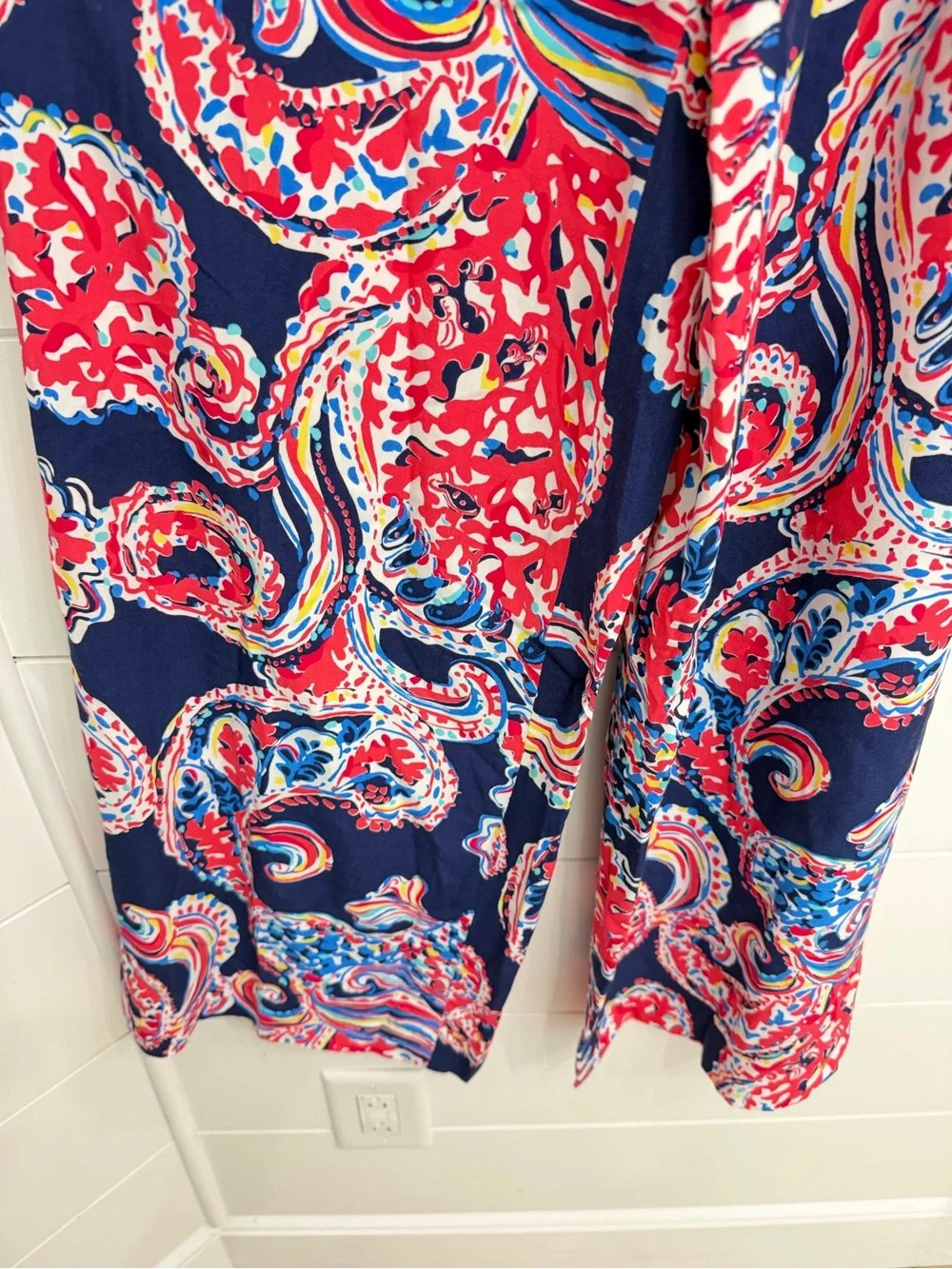 Lilly Pulitzer The Halibut Farrah Strapless Wide Leg Jumpsuit XS 36612